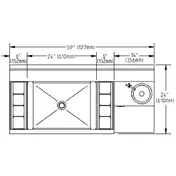 Eagle Group BM50-22R 50" Blender Station Underbar Ice Bin/Cocktail Station, Right Ice Bin 3 image