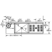 Eagle Group BM62-18L-7 62" Blender Station Underbar Ice Bin/Cocktail Station w/ 7 Circuit - Center 3 image