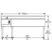Eagle Group BM62-18L 62" Blender Station Underbar Ice Bin/Cocktail Station, Center Ice Bin 4 image