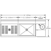 Eagle Group BM62-22R-7 62" Blender Station Underbar Ice Bin/Cocktail Station w/ 7 Circuit - Left 3 image