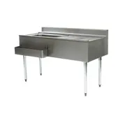 Eagle Group CWS4-18L-7 48" Drainboard Underbar Ice Bin/Cocktail Station w/ 7 Circuit - Left 1 image