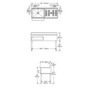 Eagle Group CWS4-18L 48" Drainboard Underbar Ice Bin/Cocktail Station, Left Ice Bin 3 image