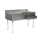 Eagle Group CWS4-18R-7 48" Drainboard Underbar Ice Bin/Cocktail Station w/ 7 Circuit - Right 1 image