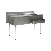 Eagle Group CWS4-18R 48" Drainboard Underbar Ice Bin/Cocktail Station, Right Ice Bin 1 image