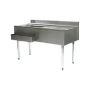 Eagle Group CWS4-22L 48" Drainboard Underbar Ice Bin/Cocktail Station, Left Ice Bin 1 image