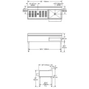 Eagle Group CWS5-22R-7 60" Drainboard Underbar Ice Bin/Cocktail Station w/ 7 Circuit - Right 3 image