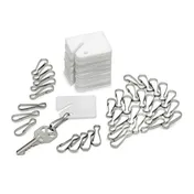 Alpine Industries ADI689-50 Plastic Key Tags, White, Durable Office Organization 1 image