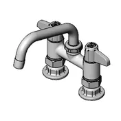 T&S Brass 5F-4DLS06 Equip Base Faucet, Swivel, 4", Deck Mount, 6" Swing Nozzle 1 image