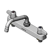 T&S Brass 5F-8CLX06 Equip Workboard Faucet, Swivel, 8", Deck Mount 1 image