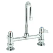 T&S Brass 5F-8DLS03 Equip Faucet, Rigid, 8", Deck Mount, 3" Rigid Gooseneck 1 image