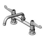 T&S Brass 5F-8DWX08 Equip Faucet, Swivel, 8", Deck Mount, Pedestal 1 image