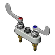 T&S Brass B-1110-LN-WH4 Workboard Faucet, Less Nozzle, Deck Mounted 1 image