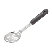 Winco BSSB-11 11" Slotted Basting Spoon, Black Rounded Bakelite Handle 1 image