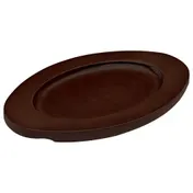 Winco CASM-6OUL Oval 6" x 9" Wood Underliner with Dual Contoured Handles for CASM-6O 1 image