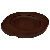 Winco CAST-5UL Round Wood Underliner with Dual Contoured Handles for CASM-5R 1 image