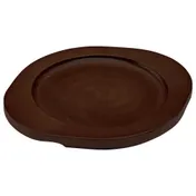 Winco CAST-6UL Round Wood Underliner with Dual Contoured Handles for CAST-6 1 image