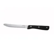 Winco K-80P Jumbo Steak Knife, 9.5" OAL, 5" Stainless Blade, Round Tip, Solid POM Handle - 1 Dozen 1 image