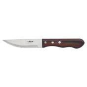 Winco K-82 Jumbo Steak Knife, 9-3/4" OAL, 4-3/4" Stainless Blade, Brazilian Polywood Handle - 6/Pack 1 image