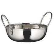 Winco KDB-5 20 Oz. Mirror Finish Stainless Steel Kady Bowl with Welded Handles 1 image