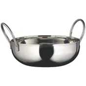 Winco KDB-6 28 Oz. Mirror Finish Stainless Steel Kady Bowl with Welded Handles 1 image