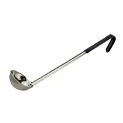 Winco LDCN-3K Stainless Steel 1 Piece 3 oz. Serving Ladle w/ Black Handle 1 image