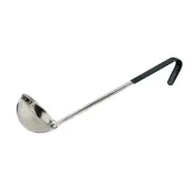 Winco LDCN-6K Stainless Steel 1 Piece 6 oz. Serving Ladle w/ Black Handle 1 image