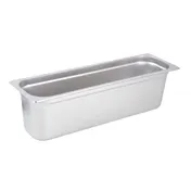 Winco SPJH-6HL 6" 1/2 Long Size Stainless Steel Steam Table Pan 1 image