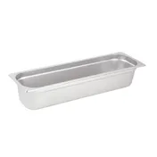 Winco SPJL-4HL 4" Deep NSF Stainless Steel Anti-Jam 1/2 Long Size Steam Table Pan 1 image