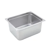 Winco SPJM-206 24 Gauge 6" 1/2 Size Solid Anti-Jam Steam Table Pan 1 image