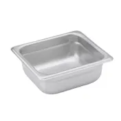 Winco SPJM-602 24 Gauge 2 1/2" 1/6 Size Solid Anti-Jam Steam Table Pan 1 image