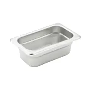 Winco SPJM-902 24 Gauge 2 1/2" 1/9 Size Solid Anti-Jam Steam Table Pan 1 image
