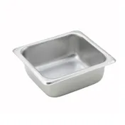 Winco SPS2 25 Gauge 2 1/2" 1/6 Size NSF Solid Steam Table Pan 1 image