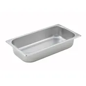 Winco SPT2 25 Gauge 2 1/2" 1/3 Size NSF Solid Steam Table Pan 1 image