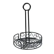 Winco WBKH-7R 7 1/2" Round Wire Condiment Caddy 1 image