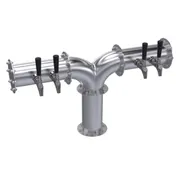 Krowne KPY-4A Pipe Y-Tower, 30" Counter Draft Beer Dispensing, Steel Finish, Four Faucet Ports 1 image