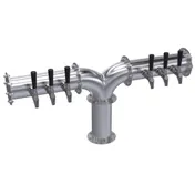 Krowne KPY-6A Pipe Y-Tower, 36" Draft Beer Dispensing, Stainless Steel, Six-Tap (4-6) Single Column 1 image