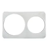 Winco ADP-608 2 Hole Steam Table Adapter Plate, (1) 6-3/8" Hole & (1) 8-3/8" Hole 1 image