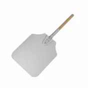 Winco APP-26 26" Aluminum Pizza Peel with Wood Handle - 12" x 14" Blade 1 image