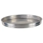 Winco APZK-1215 12" x 1.5" Deep Stackable Aluminum Pizza Pan, Round 1 image
