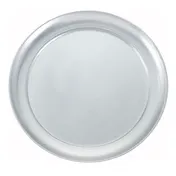Winco APZT-7 7" Wide-Rim Aluminum Pizza Pan, Round 1 image