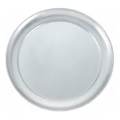 Winco APZT-9 9" Wide-Rim Aluminum Pizza Pan, Round 1 image