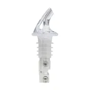 Winco BMP-2125C Bar Maid Liquor Pourers, 1-1/4 oz Clear Plastic, No Collar, Wide Cork - 12/Pack 1 image