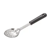 Winco BSPB-11 11" Perforated Basting Spoon with Bakelite Black Handle 1 image