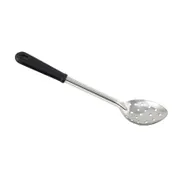 Winco BSPB-13 13" Perforated Stainless Steel Basting Spoon with Black Coated Handle 1 image