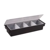 Winco CCH-4 Condiment Dispenser, 4-Compartment 1 image