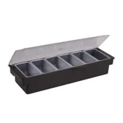 Winco CCH-6 Condiment Dispenser, 6-Compartment 1 image