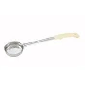 Winco FPS-3 3 oz. One-Piece Solid Food Portioner, Ivory Handle 1 image