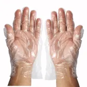 Winco GLP-L Gloves, Large, Textured, Disposable - 500/Box 1 image