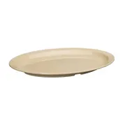 Winco MMPO-139 Oval Melamine Platter 13-1/8" x 9-1/2" tan, up to 212°F, dishwasher safe - 1 Dozen 1 image