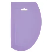 Winco PDS-7P Dough Scraper, 7.5" x 4.75" Plastic Blade, Purple Handle, Allergen-Free, NSF - 6/Pack 1 image